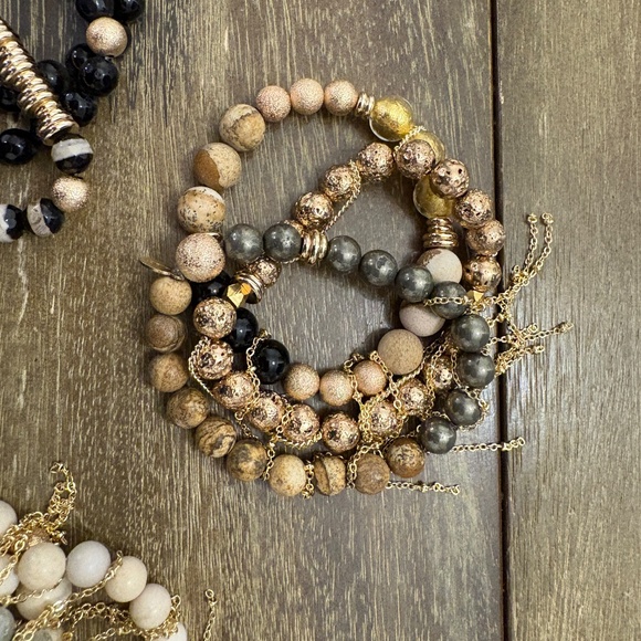 The Lace Project 3 sets of Quartz Beaded Bracelets - Picture 3 of 5